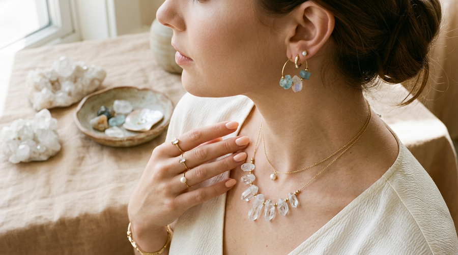 Kristallschmuck stylen: warum ein kleines Detail dein Outfit verändert