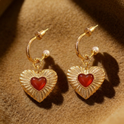 Karneol Ohrringe aus 18K vergoldet Silver
