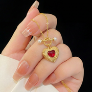 Karneol Halskette aus 18K vergoldet Silver
