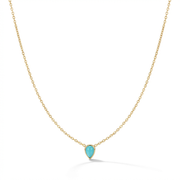 Tropfen Amazonit Pendant Halskette aus 18K Gold-Vermeil