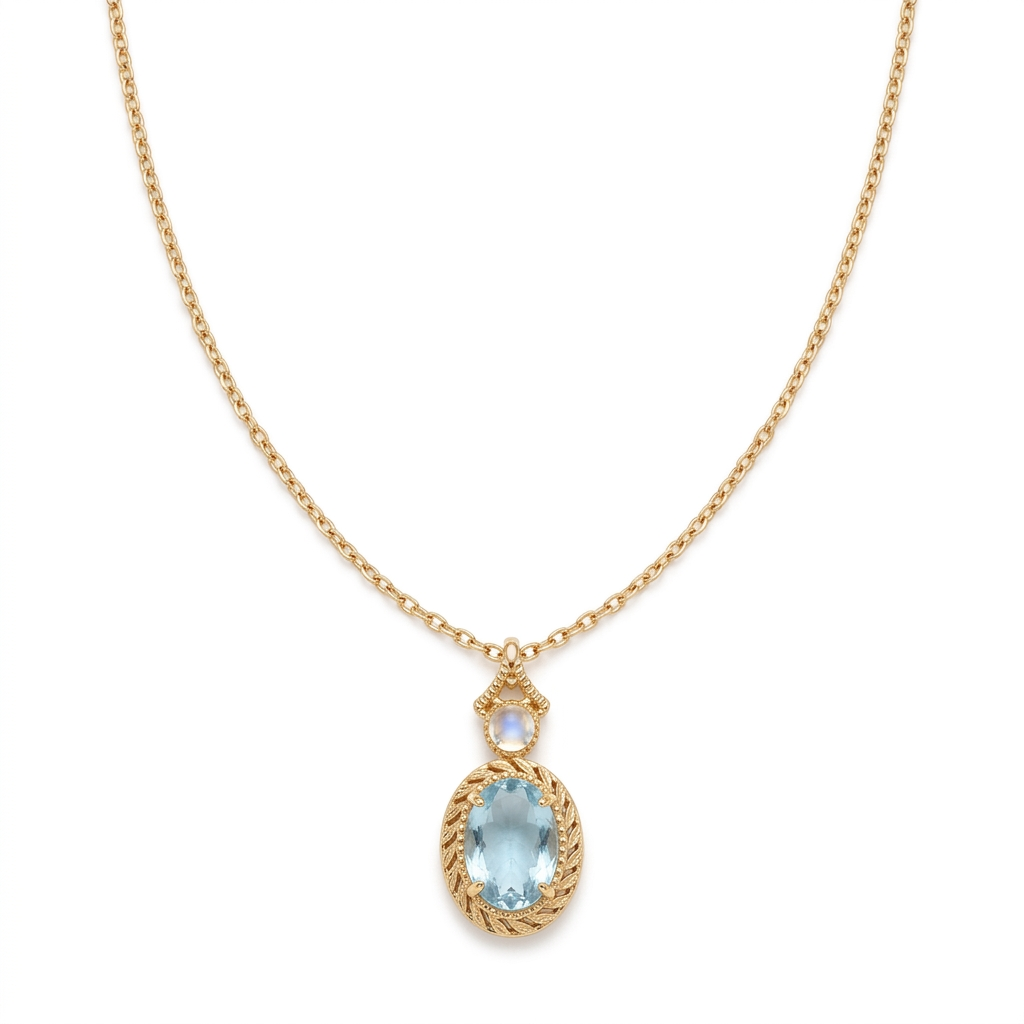 Topas-Halskette aus 18K-vergoldetem Silber