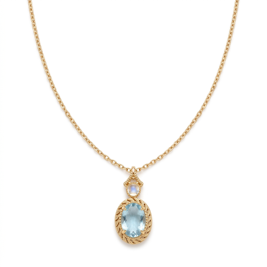 Topas Halskette aus 18K vergoldet Silver