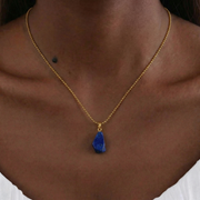 Lapislazuli Halskette aus 18K vergoldet Copper