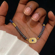 Lapislazuli Halskette aus 18K vergoldet Copper