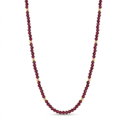 Roter Granat Halskette aus 18K vergoldet Silver