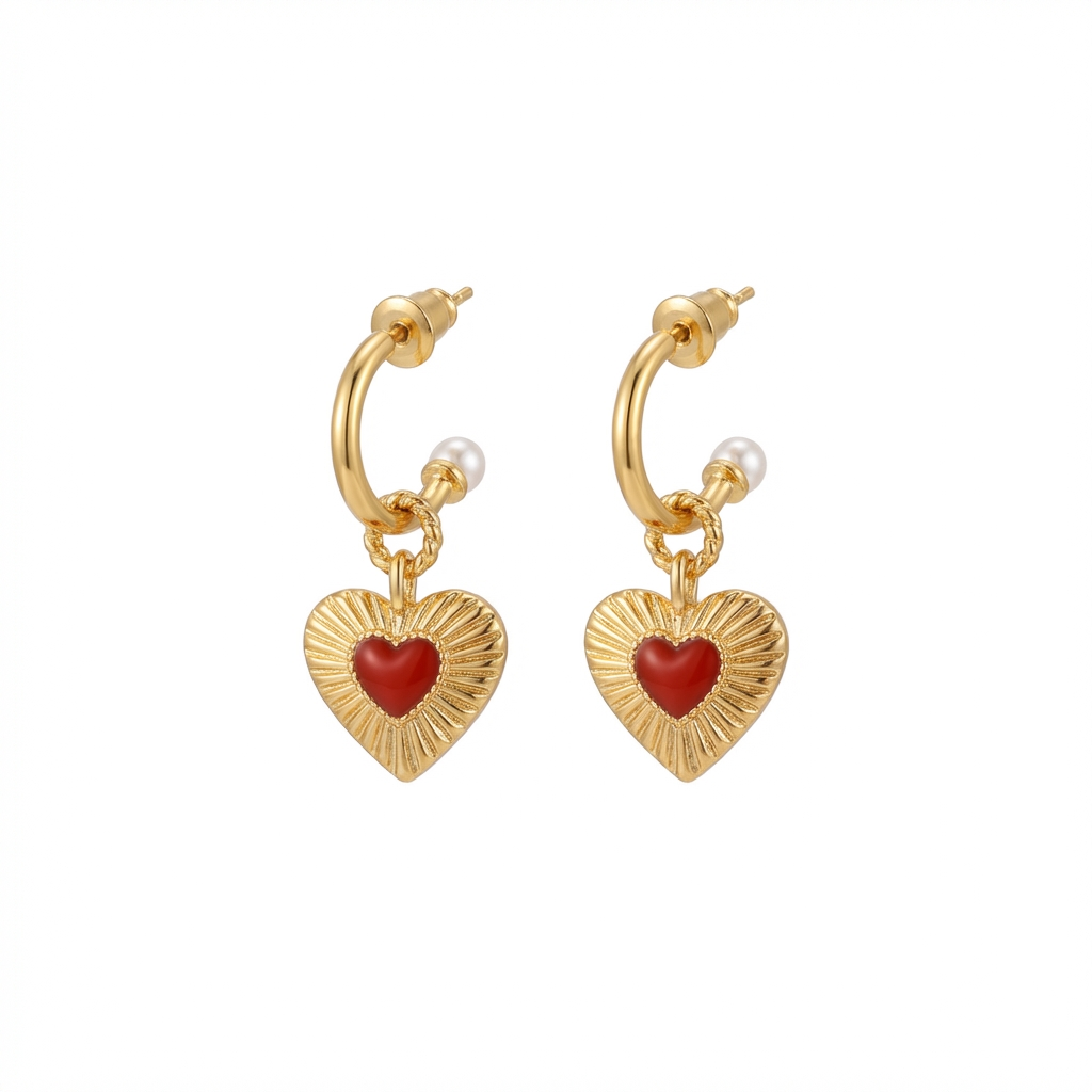 Karneol-Ohrringe aus 18K-vergoldetem Silber