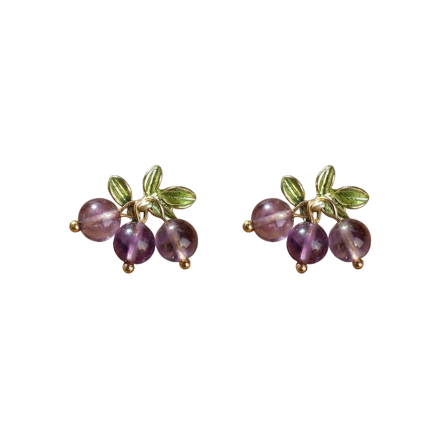 Amethyst Grape Cluster Ohrringe