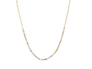 Lapislazuli rosa Turmalin Mondstein Blue Apatit Amethyst Halskette aus 18K gold-plated metal