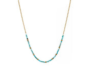 Lapislazuli rosa Turmalin Mondstein Blue Apatit Amethyst Halskette aus 18K gold-plated metal