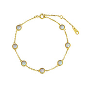 Opal Armband aus 18K vergoldet Silver
