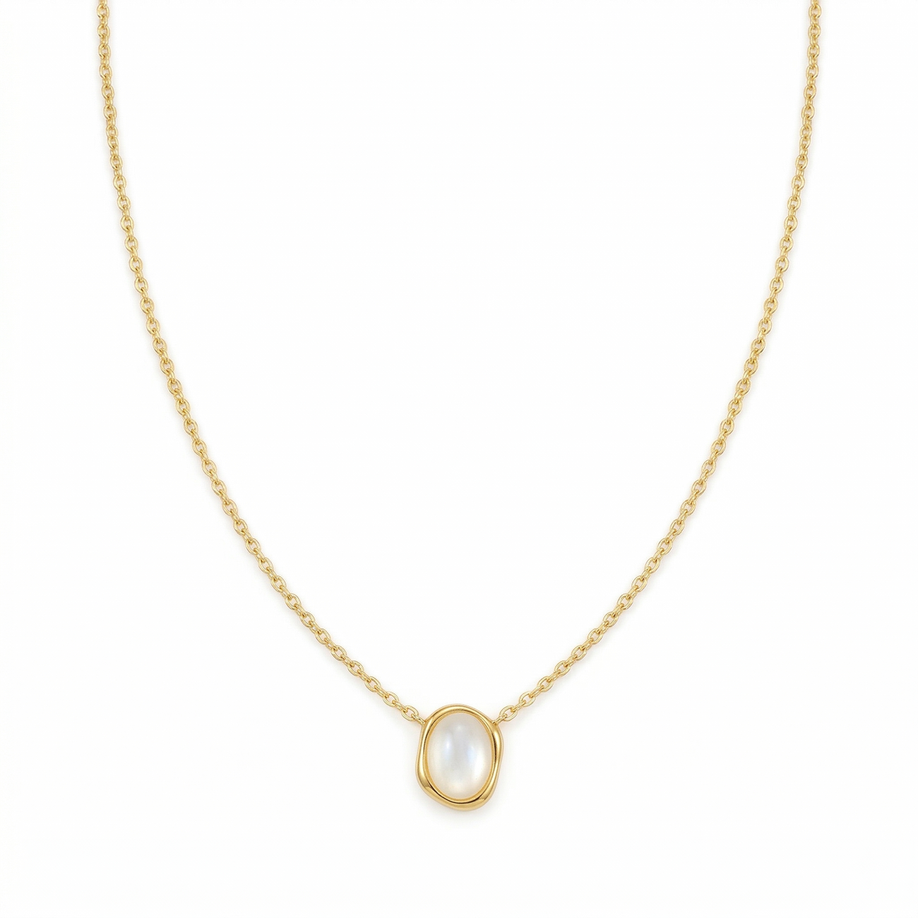 Hetian-Jade-Halskette aus 18K-vergoldetem Silber