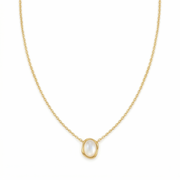 Hetian-Jade Halskette aus 18K vergoldet Silver