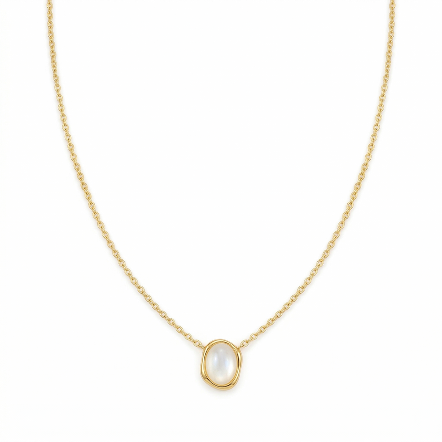 Hetian-Jade Halskette aus 18K vergoldet Silver
