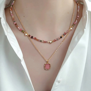 Turmalin Schmuckset aus 18K vergoldet Copper