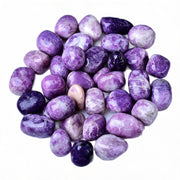 Violetter Glimmer Trommelstein 2