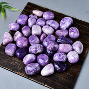 Violetter Glimmer Trommelstein 4