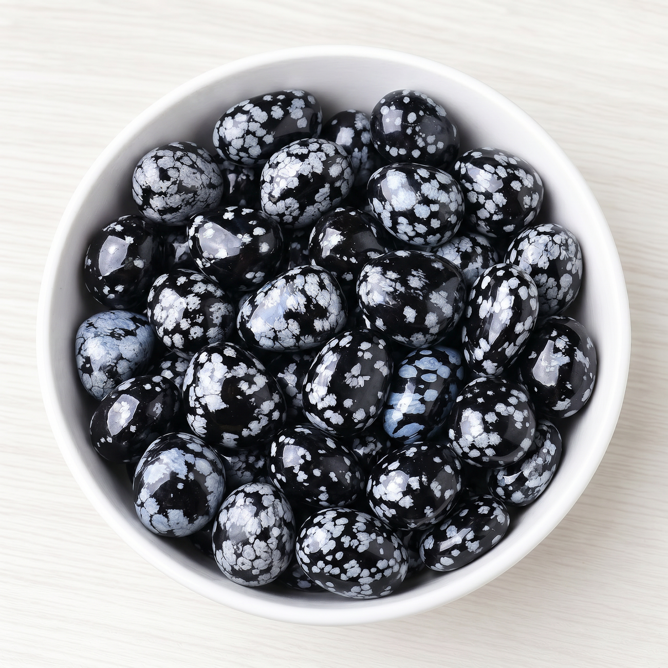 Schneeflockenobsidian Trommelstein