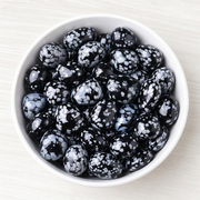 Schneeflockenobsidian Trommelstein