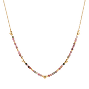 Turmalin Quadrat Pendant Halskette aus 18K vergoldet Copper