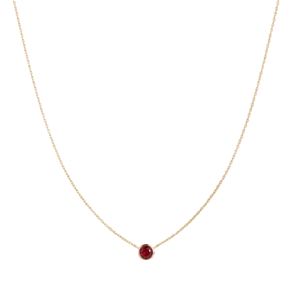 Granat-Halskette aus 18K-vergoldetem Silber