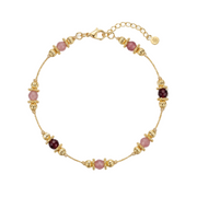 Rosa Turmalin Armband aus 18K vergoldet Copper